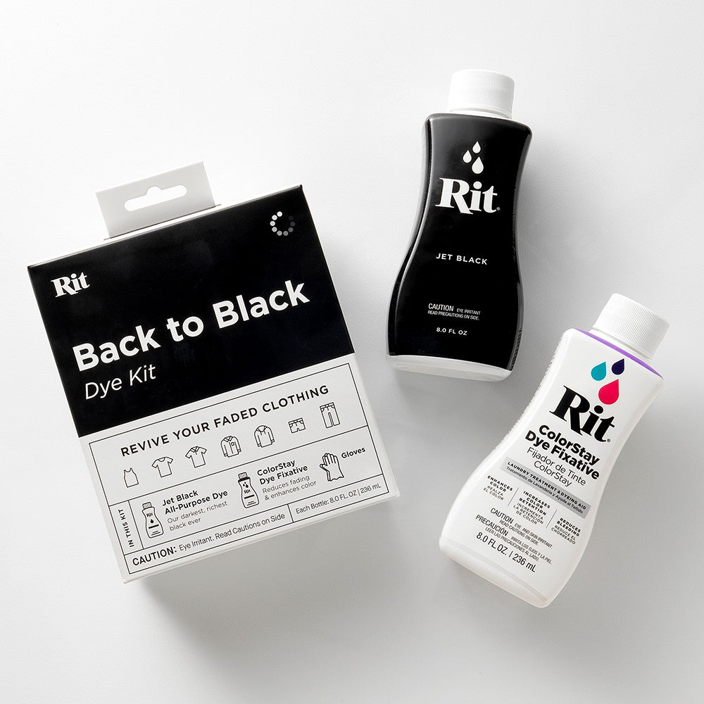 Rit Dye Liquid Fabric Dye Black 8 oz |Colorstay dye