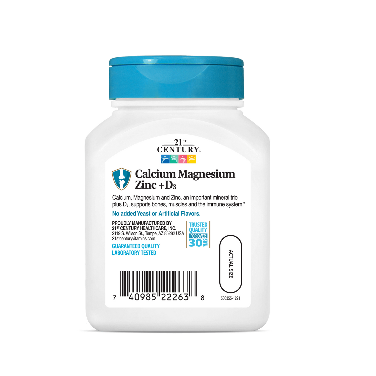 21st Century Calcium Magnesium Zinc + D3 90 tablets