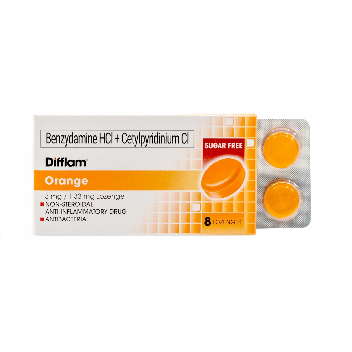 Difflam Benzydamine 3mg STRAWBERRY/ORANGE 2 LOZENGES