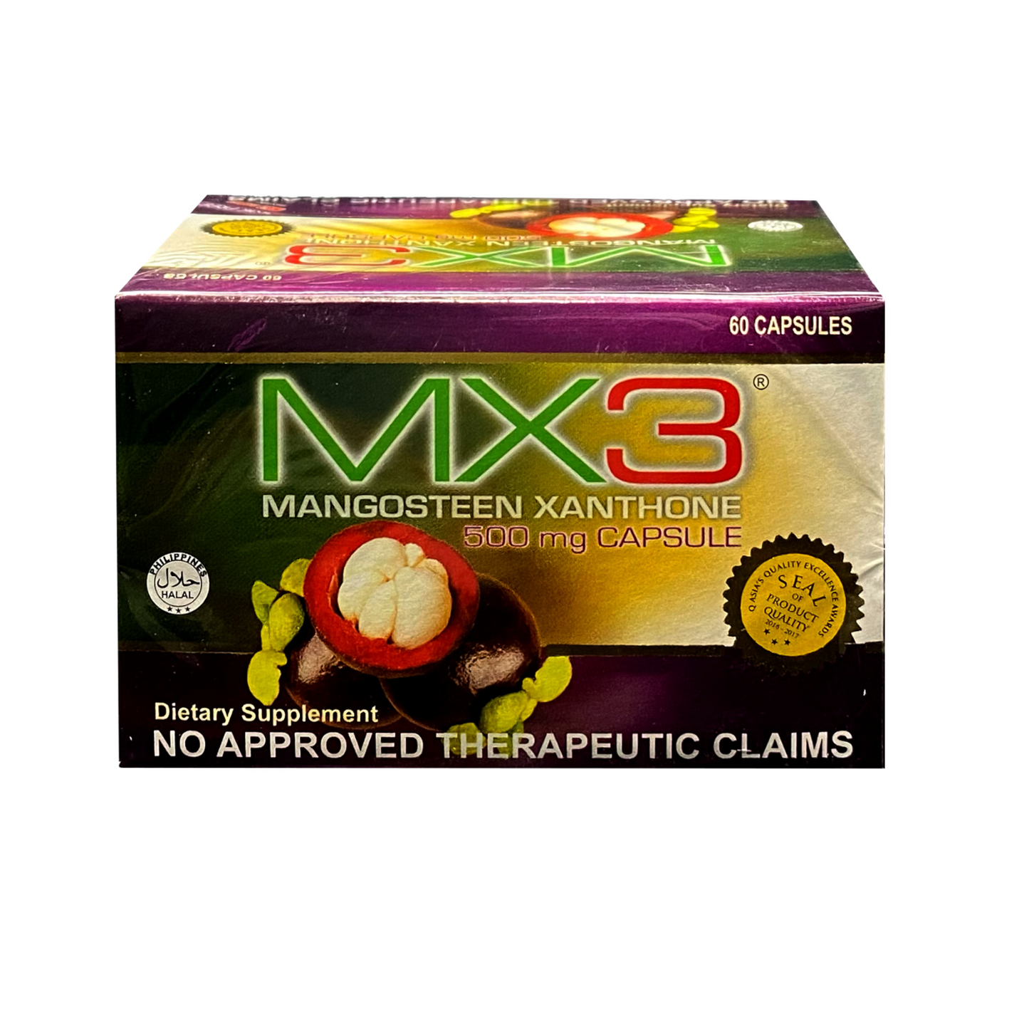 MX3 MANGOSTEEN CAPSULE 500MG 10 CAPSULES