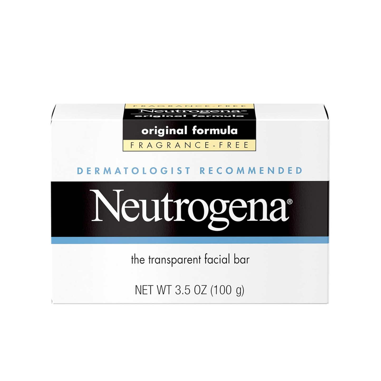 Neutrogena The Transparent Facial Bar Acne Prone Skin| Fragrance Free 99g-100g