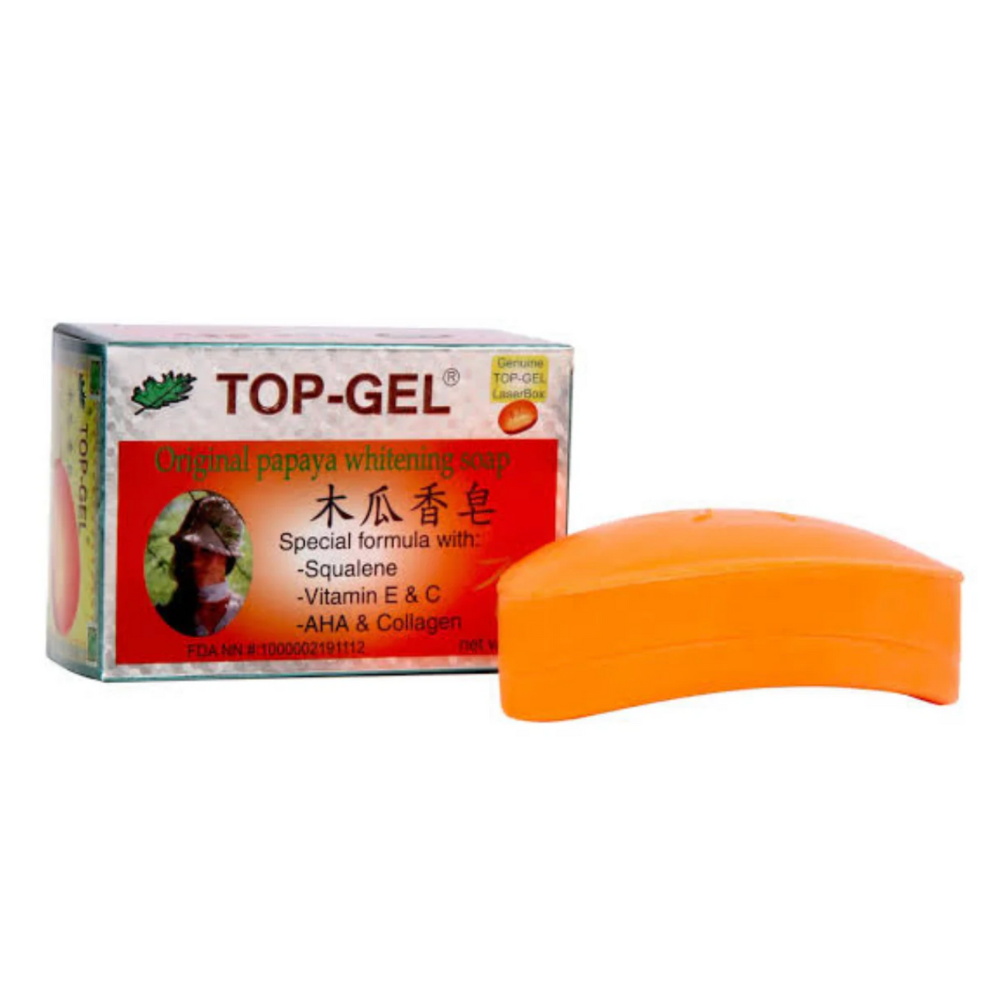 Top Gel Papaya whitening bar soap 145g