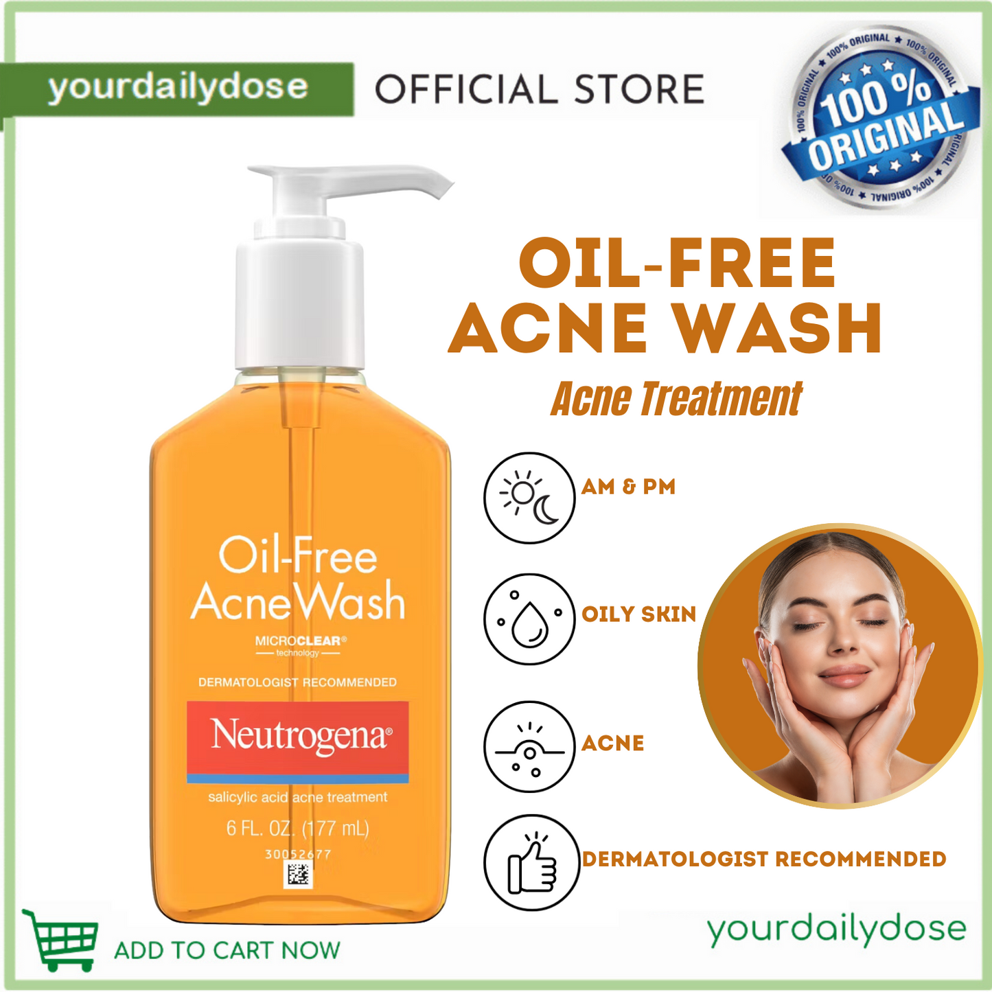 Neutrogena Oil-Free Acne Wash 269 ml