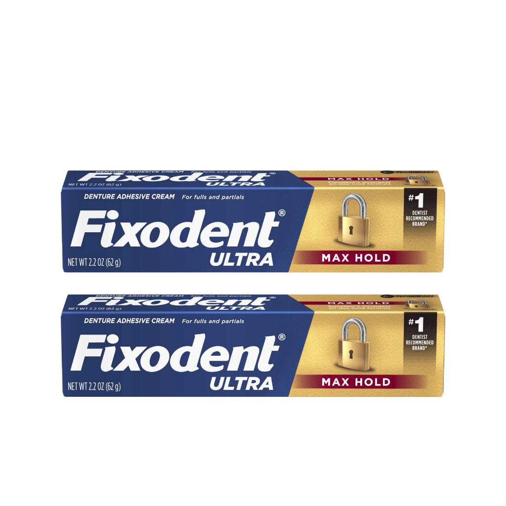 Fixodent Ultra Denture Adhesive Cream Max Hold 2.2 oz (62g)