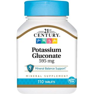 21st Century Potassium Gluconate 595 mg 110 Tablets