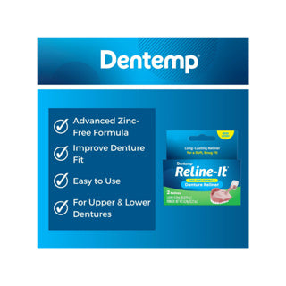 DENTEMP RELINE-IT DENTURE RELINER 2 RELINES