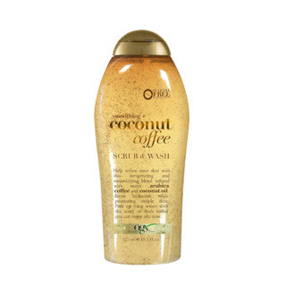 OGX Smoothing + Coconut Coffee Body Scrub & Wash 577mL