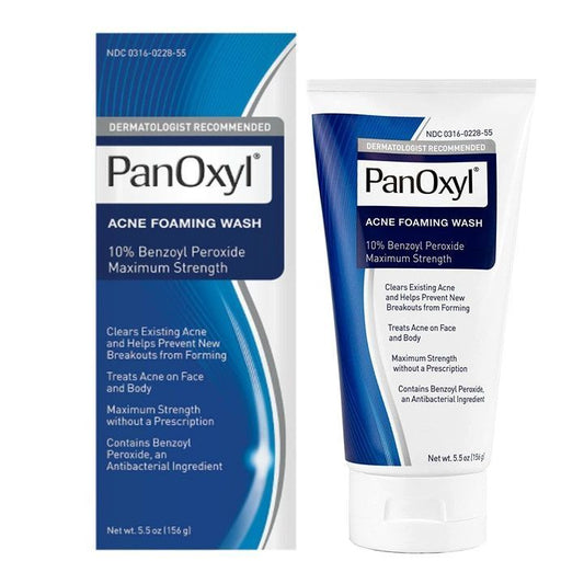 PanOxyl Benzoyl Peroxide ACNE Creamy Wash 4% (170g)| Acne Foaming Wash 10%(156g)