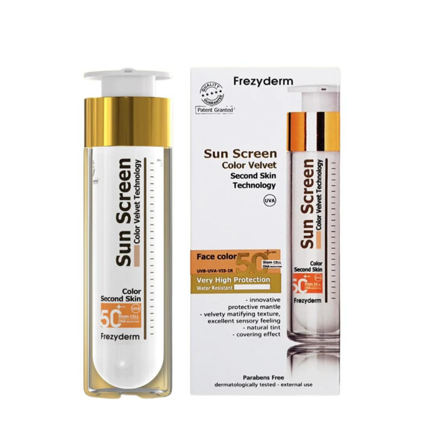 FREZYDERM SUN SCREEN VELVET SECOND SKIN TECHNOLOGY SPF 50+ 50ML (Clear Variant)
