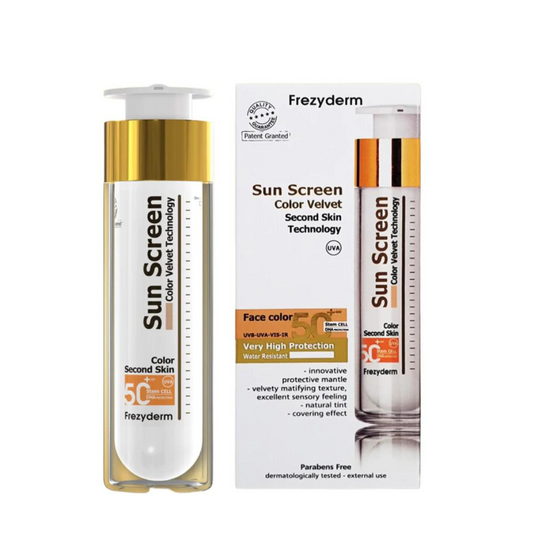 FREZYDERM SUN SCREEN VELVET SECOND SKIN TECHNOLOGY SPF 50+ 50ML (Clear Variant)