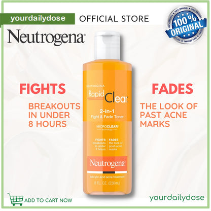 Neutrogena Rapid Clear 2-in-1 Fight & Fade Toner 8fl.oz / 236ml