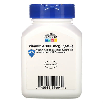 21st Century Vitamin A 3,000 mcg (10,000 IU) 110 Softgels