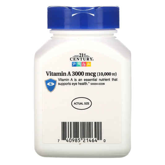 21st Century Vitamin A 3,000 mcg (10,000 IU) 110 Softgels