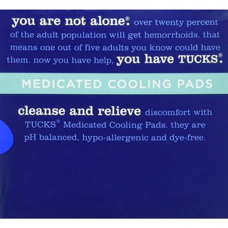 TUCKS Medicated Cooling Pads Hemorrhoidal pads w/ witch hazel 100pads