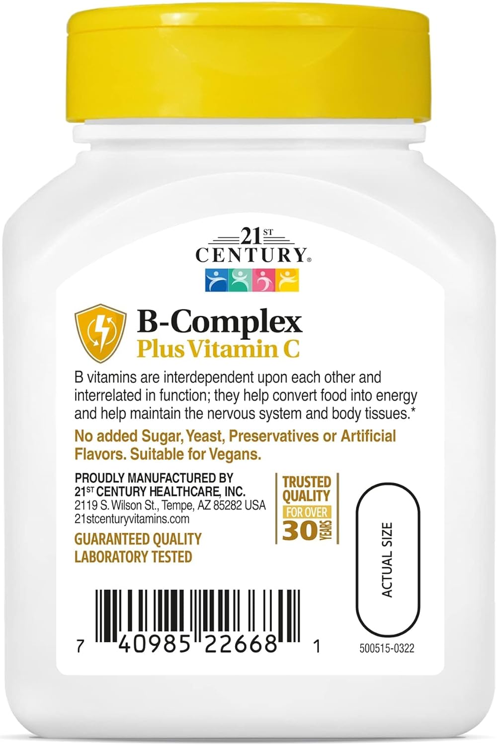 21st Century B Complex Plus Vitamin C 100 Tablets