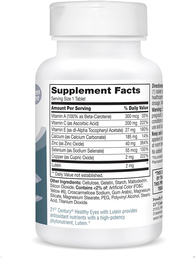 21st Century Healthy Eyes with Lutein 60 Tablets