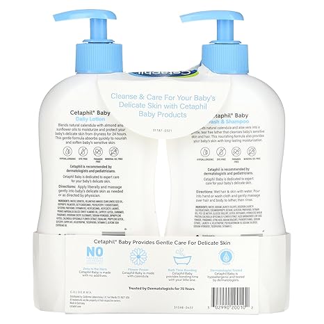 CETAPHIL BABY WASH & SHAMPOO + DAILY LOTION VALUE PACK 399ML