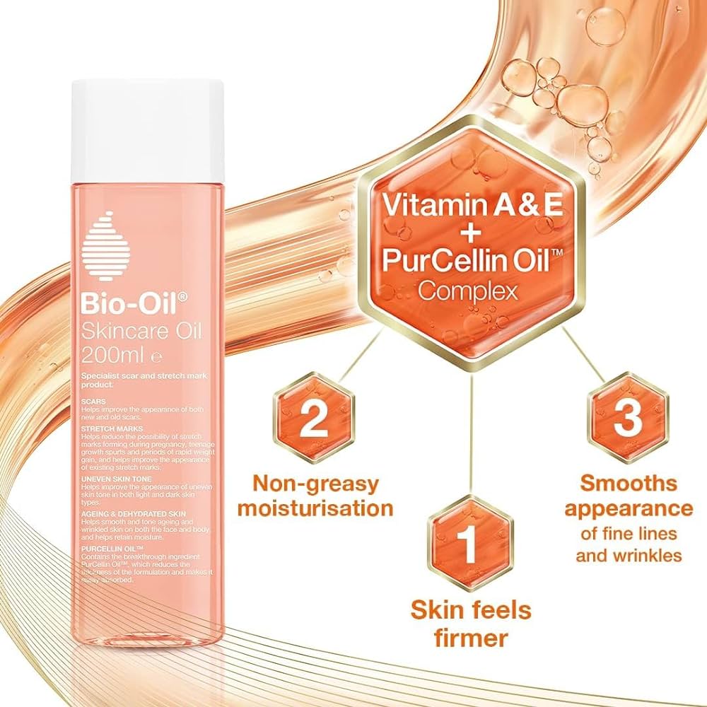 Bio-Oil Skincare Oil 200ml 6.7 oz Body Oil for Scars and Stretchmarks