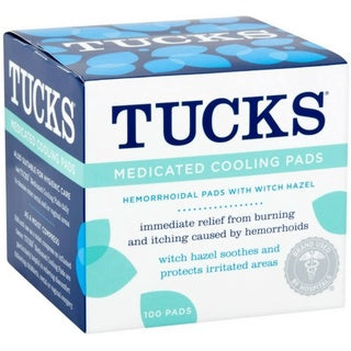 TUCKS Medicated Cooling Pads Hemorrhoidal pads w/ witch hazel 100pads
