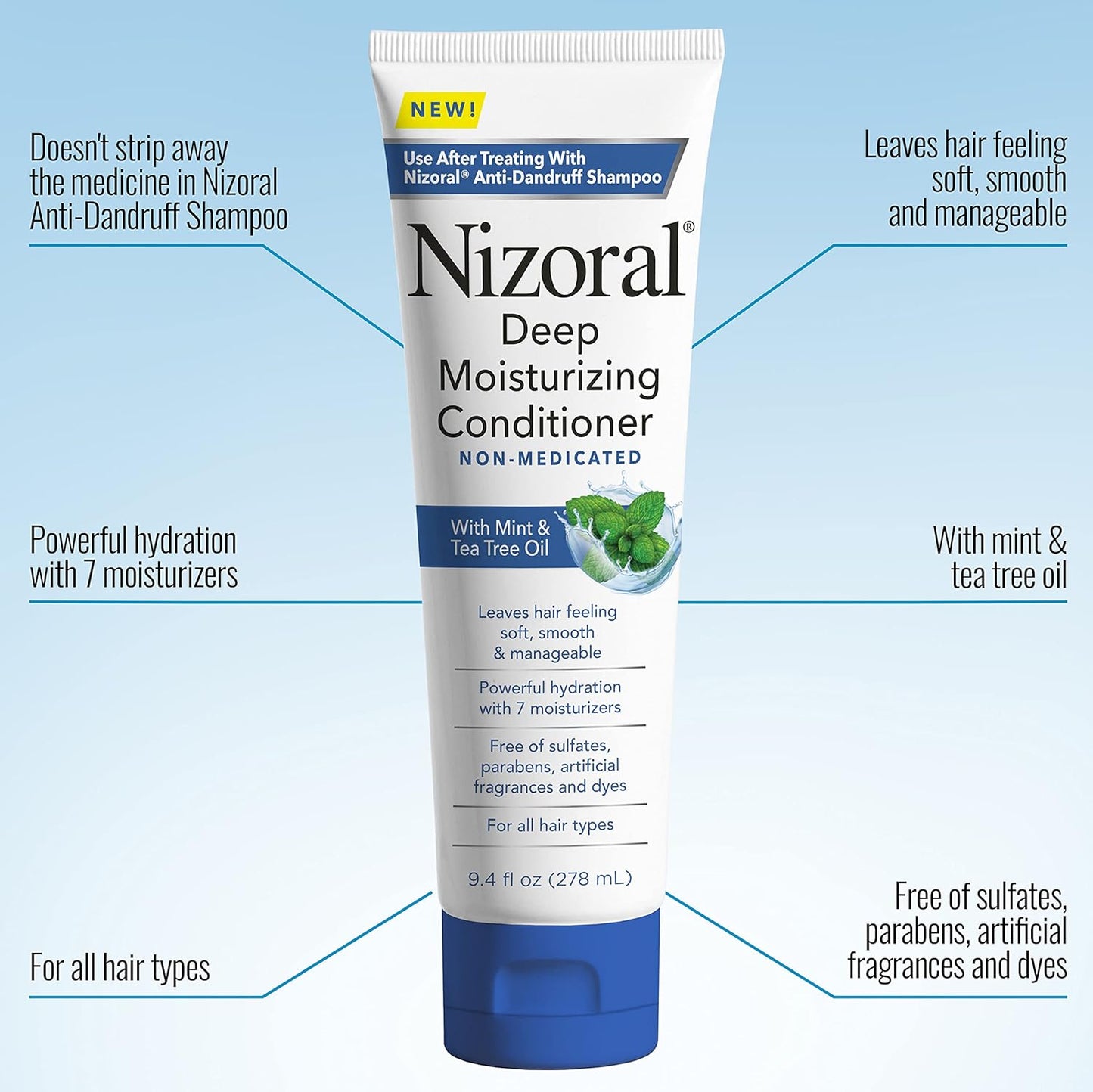 Nizoral Deep Moisturizing Conditioner with Mint & Tea Tree Oil  278ml