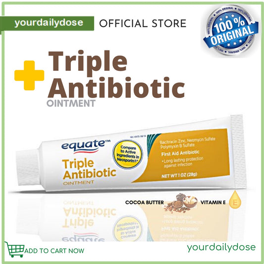 Equate First Aid Triple Antibiotic Ointment Infection Protection 1 oz (28g) vs Neosporin