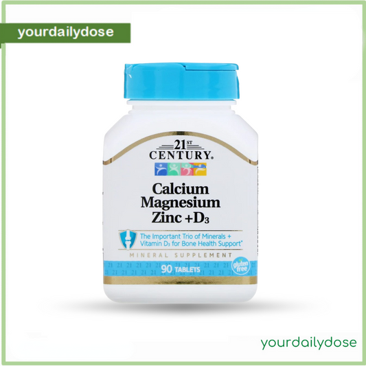 21st Century Calcium Magnesium Zinc + D3 90 tablets