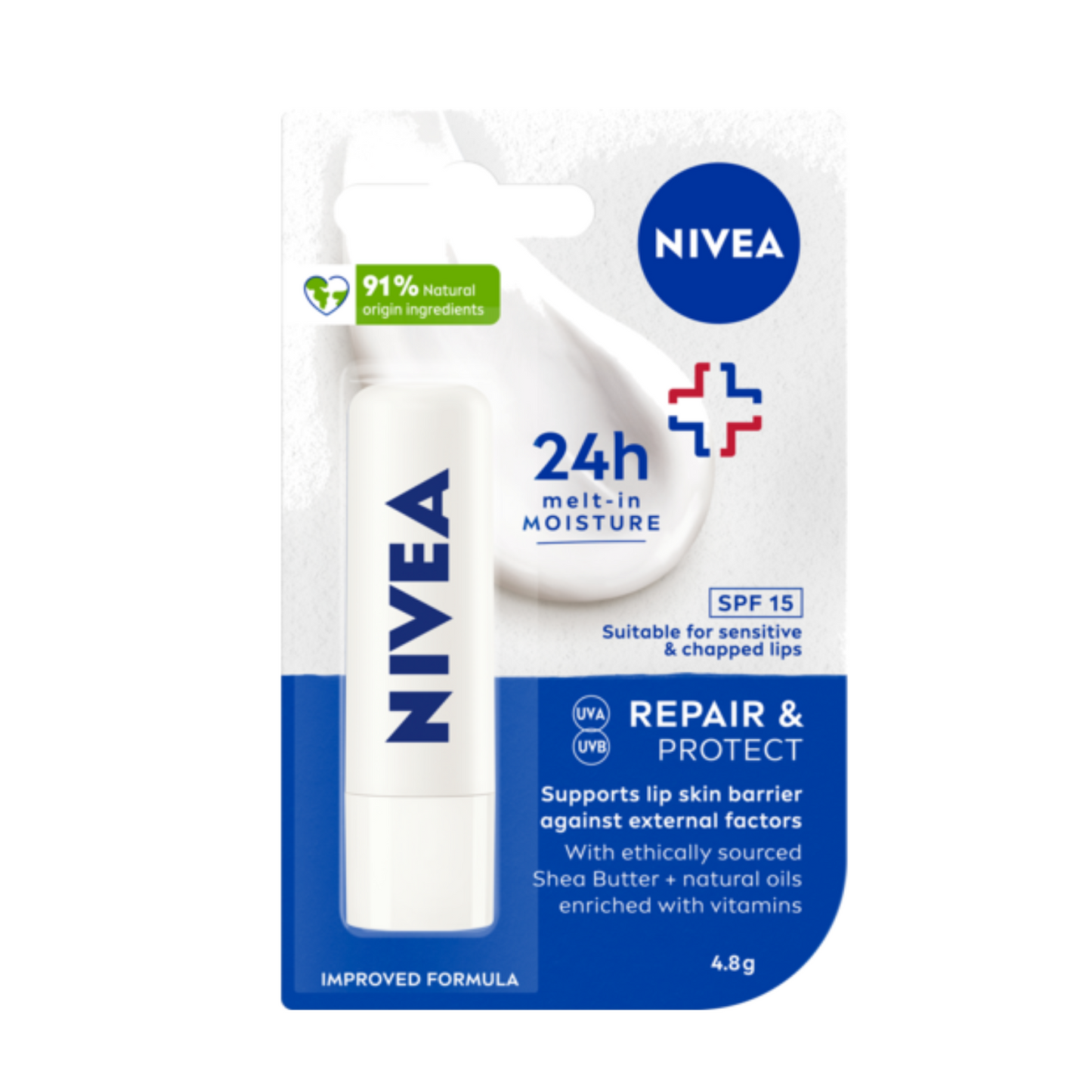 NIVEA Caring Lip Balm  DERMA REPAIR /ROSEHIP OIL CARING SCRUB 4.8G