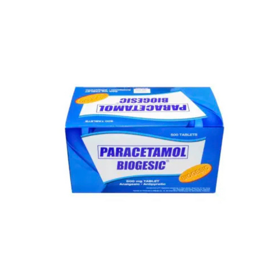 PARACETAMOL BIOGESIC 500MG 10 TABLETS
