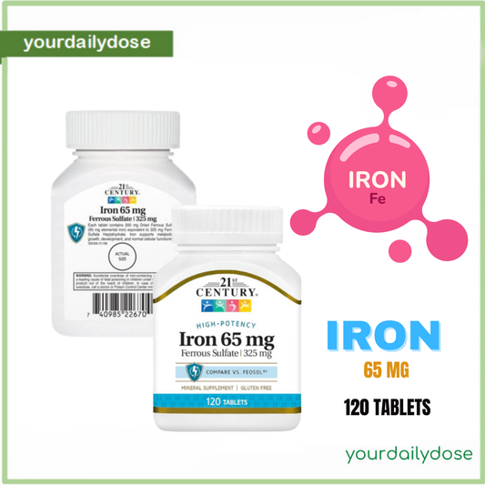 21st Century, Iron 65 mg, 120 Tablets