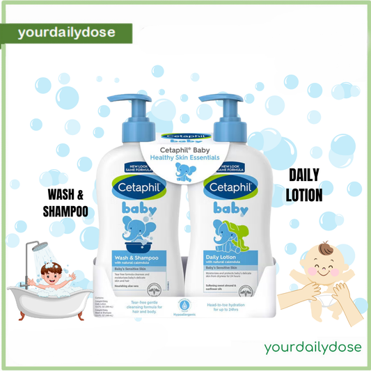 CETAPHIL BABY WASH & SHAMPOO + DAILY LOTION VALUE PACK 399ML
