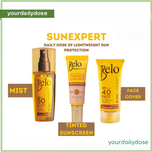 BELO SUN EXPERT Mist | Whitening sunscreen | Tinted sunscreen  SPF 50 PA++/PA+++