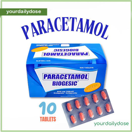 PARACETAMOL BIOGESIC 500MG 10 TABLETS