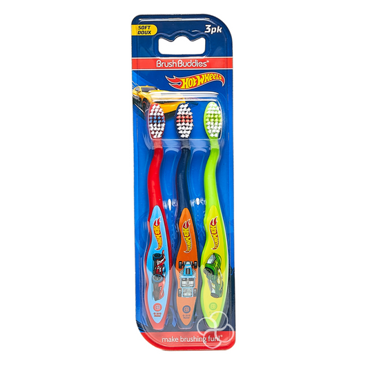 HOT WHEELS BRUSH BUDDIES 3 PIECES (SOFT)
