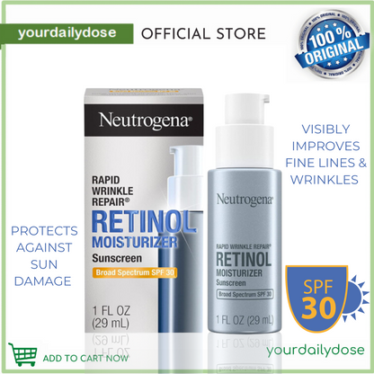 Neutrogena Rapid Wrinkle Repair Retinol Day Moisturizer Sunscreen SPF 30, 29ml