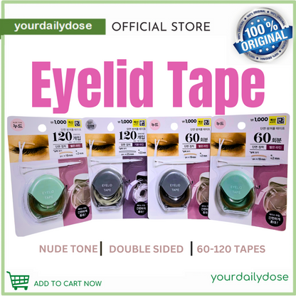 Eyelid Tape 60 or 120 sheets I NUDE I Double Sided