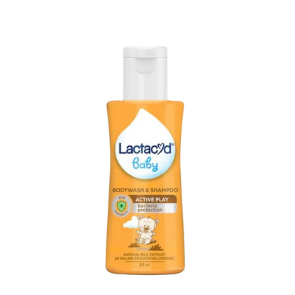 LACTACYD BABY HAIR & BODY WASH I GENTLE CARE I ACTIVE PLAY 150ml I 60ml