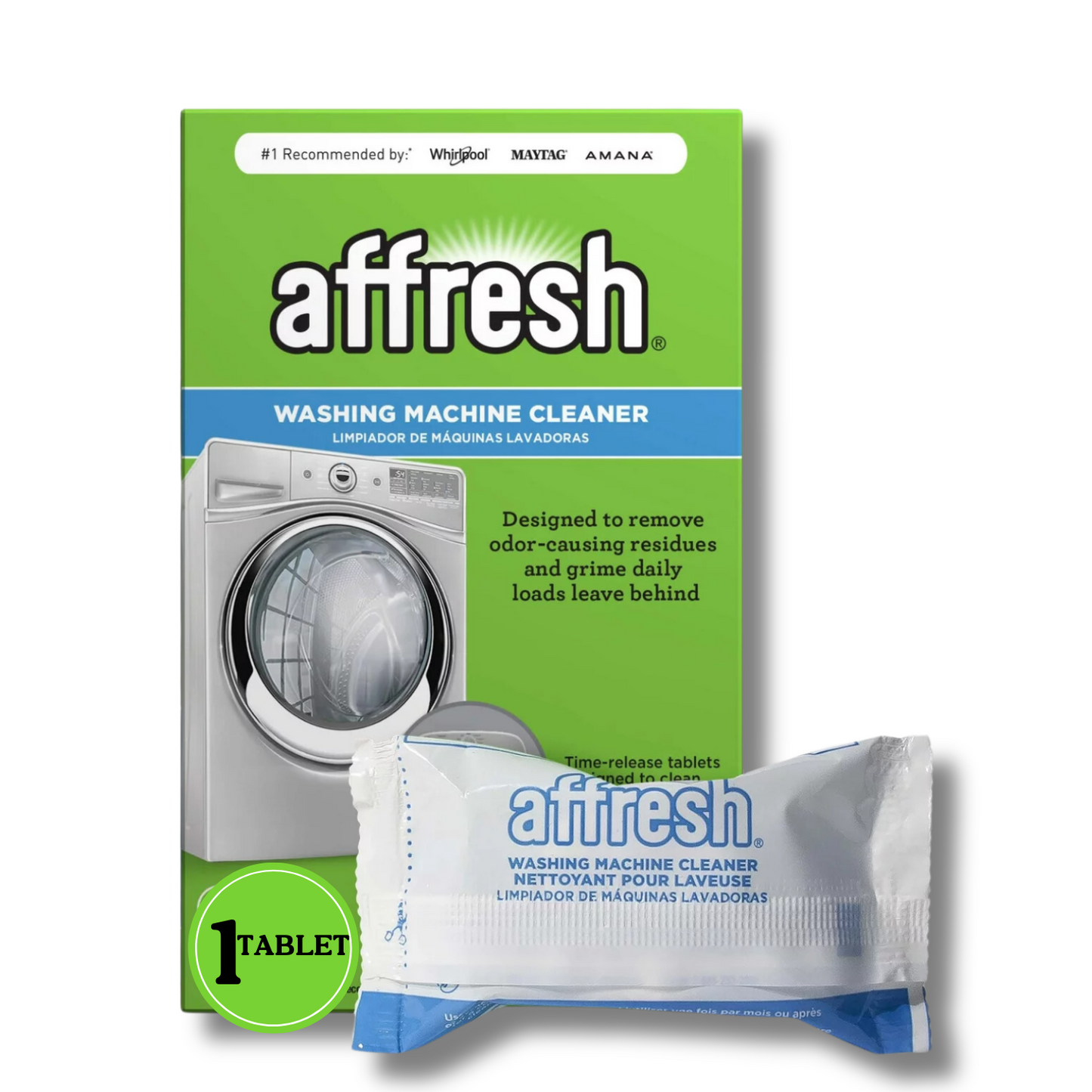 AFFRESH Washer Machine Cleaner, Front & Top Load Machines PER 1-Tablet