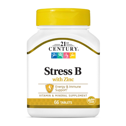 21st Century, Stress B with Zinc, 66 Tablets