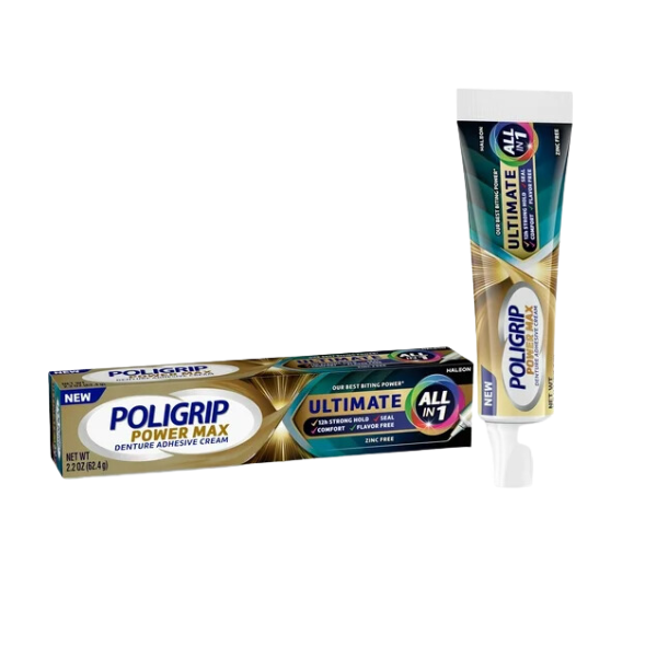 POLIGRIP DENTURE ADHESIVE CREAM 62.4GRAMS