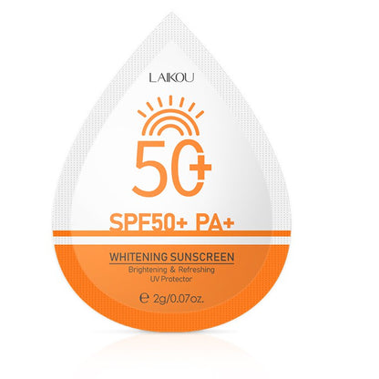 LAIKOU Whitening Face Sunscreen Waterproof Body Sunblock Cream UV Protection SPF50+ 30g/2g sachet