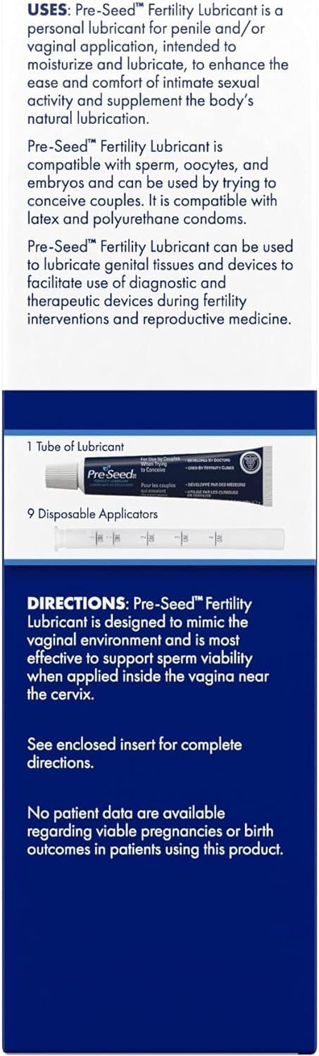 Pre-Seed Fertility Lubricant, Use by Couples Trying to Conceive