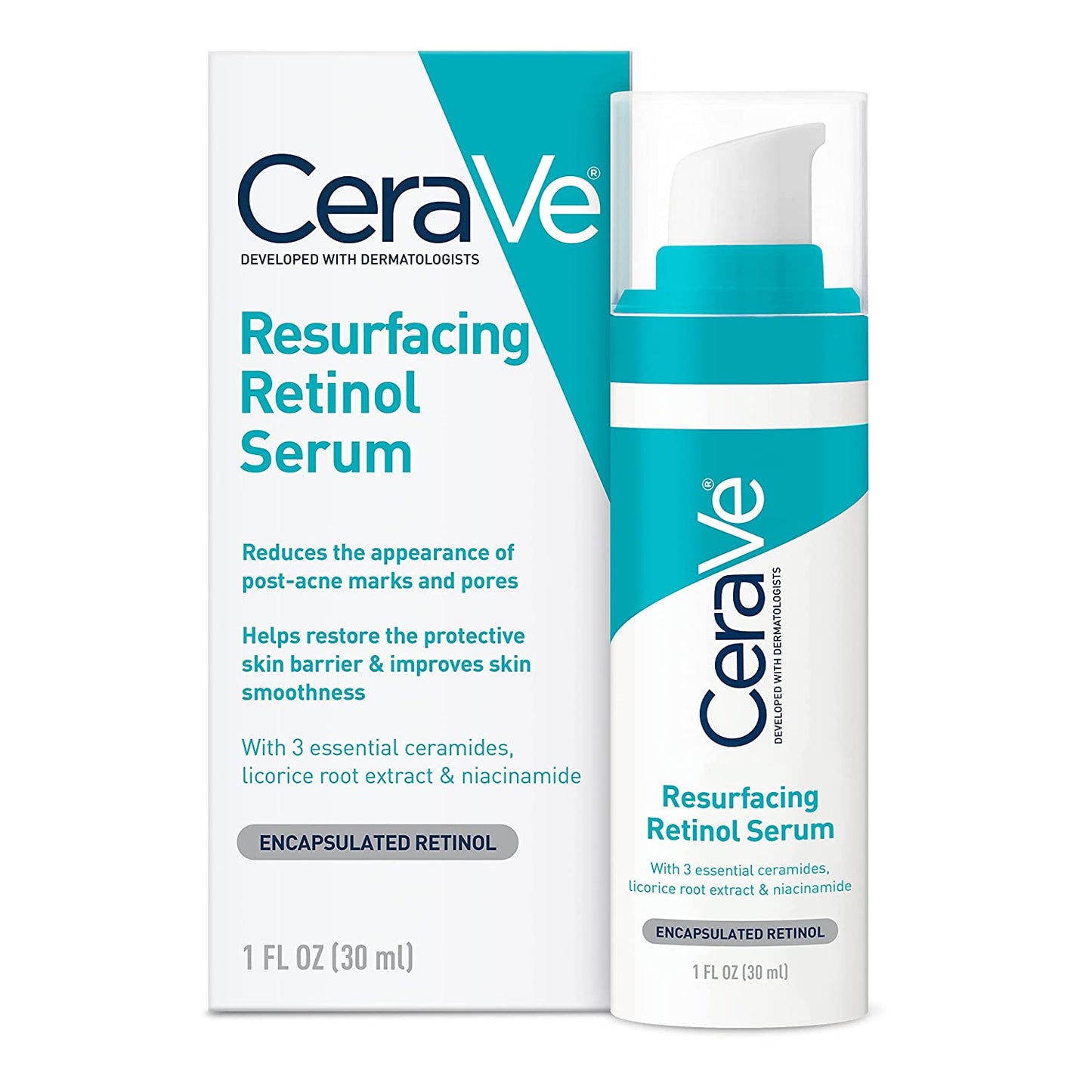 Cerave Resurfacing Retinol Serum FOR POST-ACNE MARKS & PORES 30ml