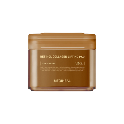 Mediheal Retinol Collagen Lifting Square Toner Pad Anti Aging Intensive Care (100 PADS)