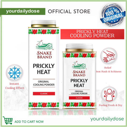 Snake Brand Prickly Heat Original Cooling Powder Classic 140GRAMS I 280GRAMS