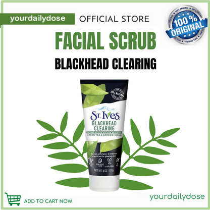 ST. IVES BLACKHEAD CLEARING GREEN TEA FACE SCRUB 170g