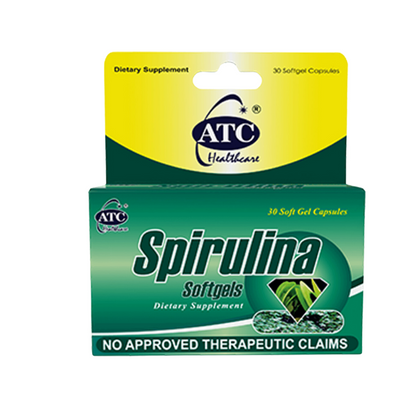 ATC SPIRULLINA/GINGKO BILOBA/GRAPE SEED OIL/FISH OIL 30 SOFTGELS