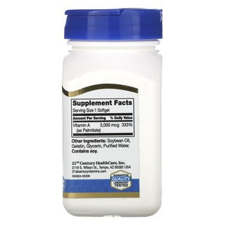 21st Century Vitamin A 3,000 mcg (10,000 IU) 110 Softgels