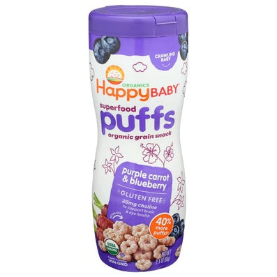 ORGANICS HAPPY BABY SUPERFOOD PUFFS ! ORGANIC GRAIN SNACKS 60g