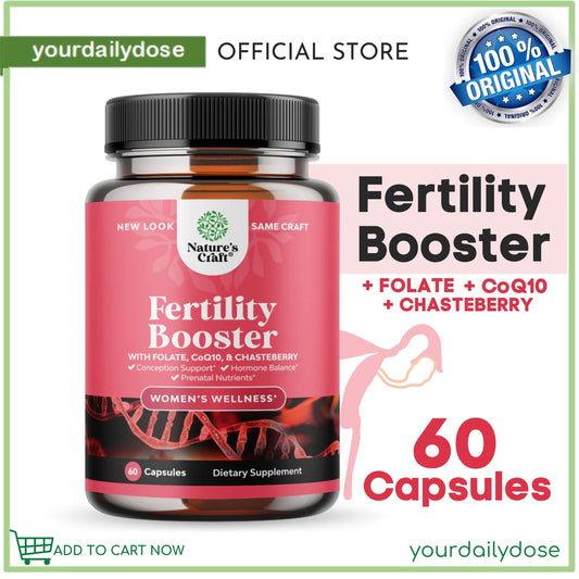 Nature's Craft Fertility Booster with Folate, Coq10 and Chasteberry 60 Capsules
