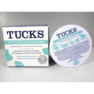 TUCKS Medicated Cooling Pads Hemorrhoidal pads w/ witch hazel 100pads